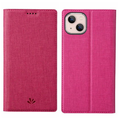 For iPhone 15 ViLi DMX Series Shockproof TPU + PU Leather Magnetic Attraction Horizontal Flip Case(Rose Red) - iPhone 15 Cases by ViLi | Online Shopping UK | buy2fix