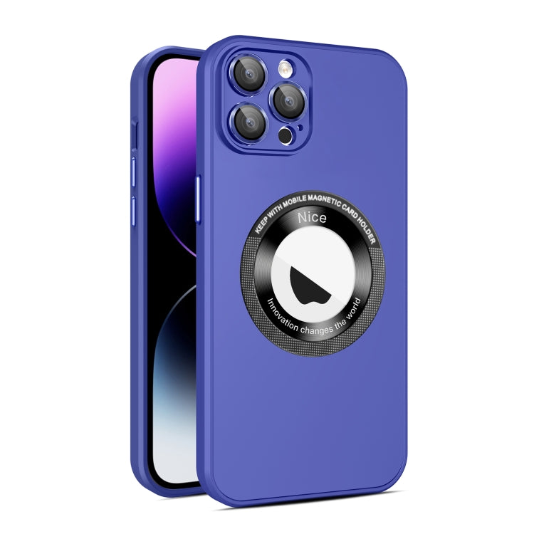 For iPhone 15 Pro Max Eagle Eye Lens CD Texture MagSafe Magnifier Phone Case(Dark Purple) - iPhone 15 Pro Max Cases by buy2fix | Online Shopping UK | buy2fix