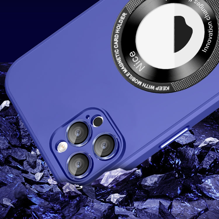 For iPhone 11 Pro Max Eagle Eye Lens CD Texture MagSafe Magnifier Phone Case(Royal Blue) - iPhone 11 Pro Max Cases by buy2fix | Online Shopping UK | buy2fix