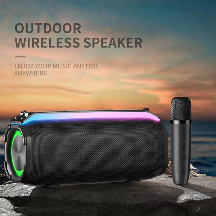 New RiXing NR8809 20W Outdoor Portable TWS Smart Wireless Bluetooth Speaker, Style:Dual Mic(Blue) - Desktop Speaker by NewRixing | Online Shopping UK | buy2fix