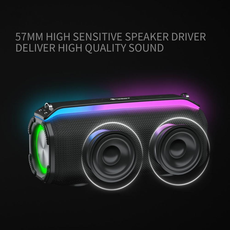 New RiXing NR8809 20W Outdoor Portable TWS Smart Wireless Bluetooth Speaker, Style:Single Mic(Blue) - Desktop Speaker by NewRixing | Online Shopping UK | buy2fix