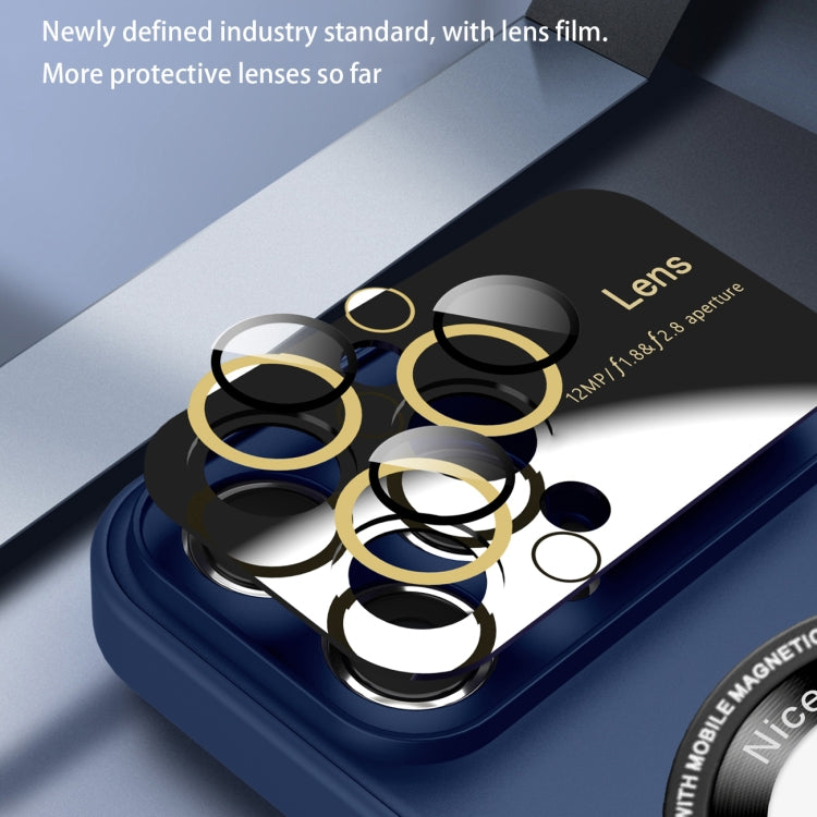 For iPhone 11 Pro Large Glass Window Magnetic Magsafe Phone Case with Lens Film(Black) - iPhone 11 Pro Cases by buy2fix | Online Shopping UK | buy2fix