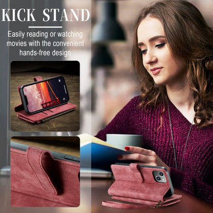 For iPhone 15 CaseMe C30 Multifunctional Leather Phone Case(Red) by CaseMe