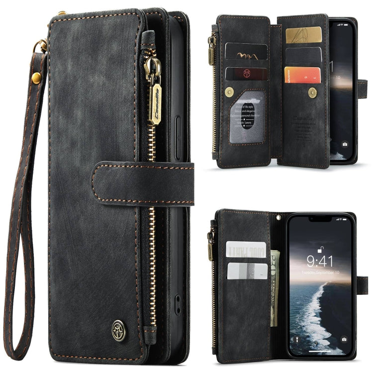 For iPhone 15 Plus CaseMe C30 Multifunctional Leather Phone Case(Black) by CaseMe