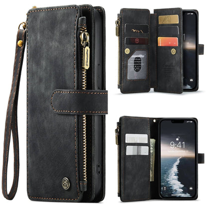 For iPhone 15 Plus CaseMe C30 Multifunctional Leather Phone Case(Black) by CaseMe