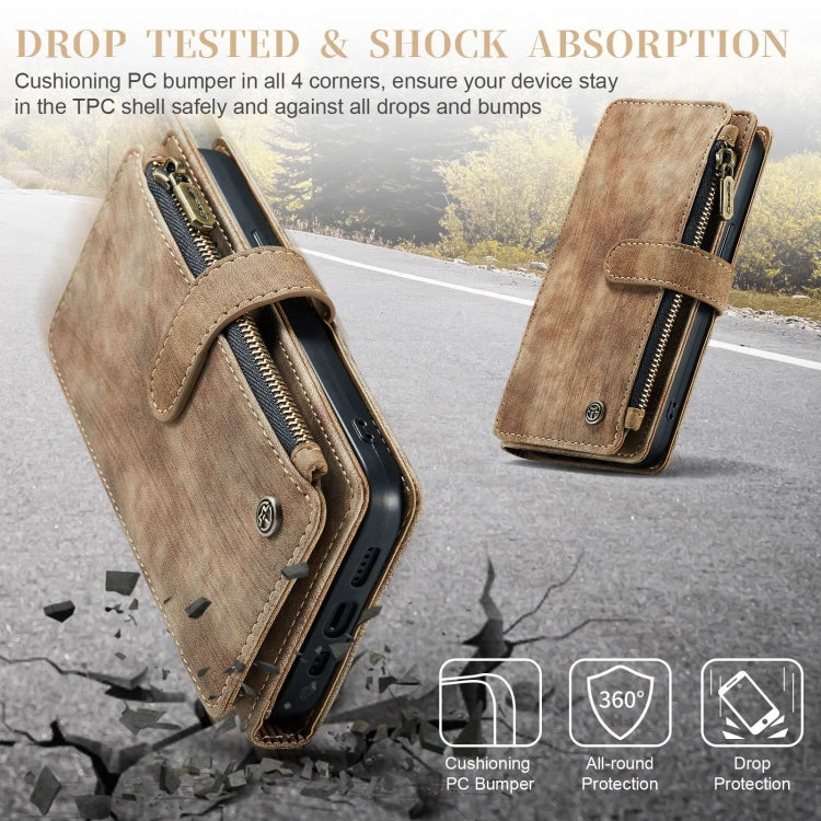 For iPhone 15 Pro CaseMe C30 Multifunctional Leather Phone Case(Brown) by CaseMe