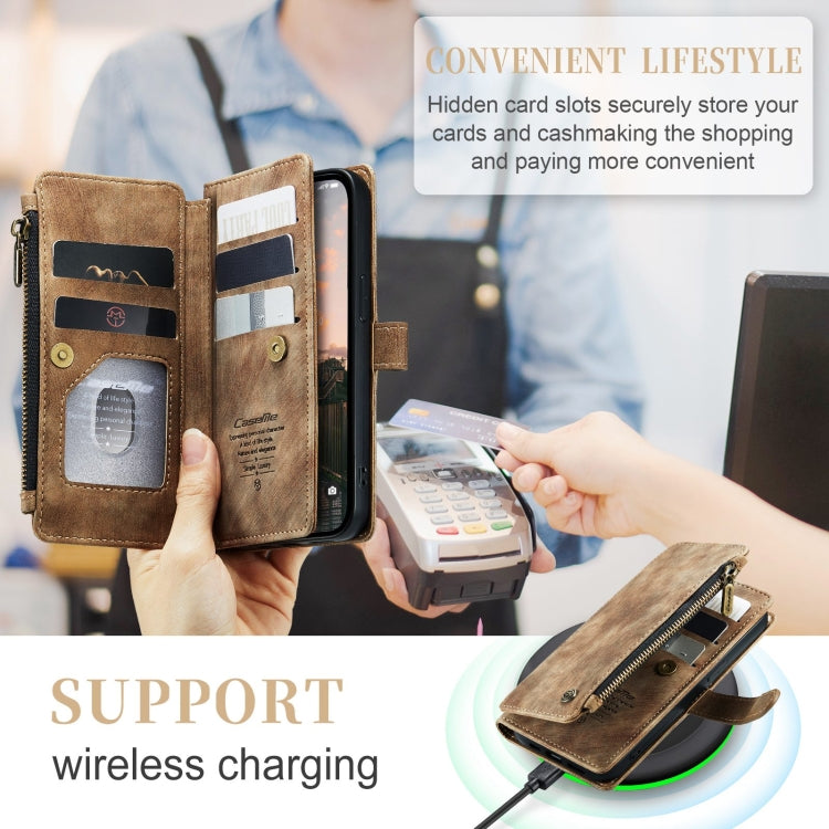 For iPhone 15 Pro CaseMe C30 Multifunctional Leather Phone Case(Brown) by CaseMe