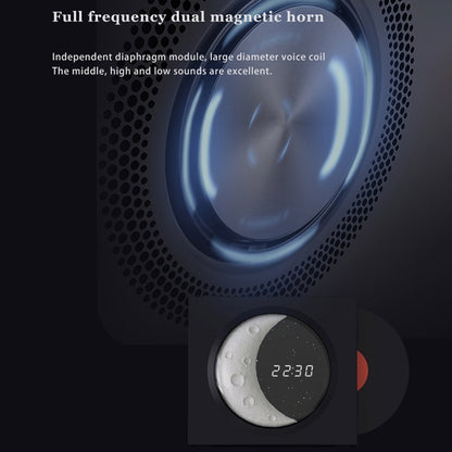 X09 Moon Clock Bluetooth Speaker Desktop Smart Wireless Speaker(White) - Desktop Speaker by buy2fix | Online Shopping UK | buy2fix