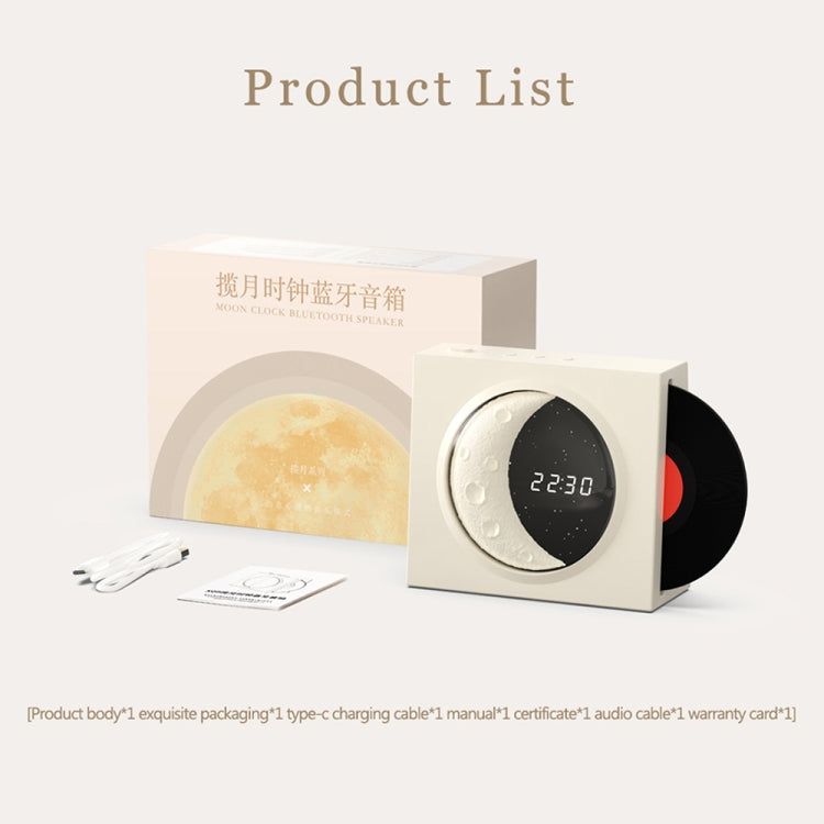 X09 Moon Clock Bluetooth Speaker Desktop Smart Wireless Speaker(Pink) - Desktop Speaker by buy2fix | Online Shopping UK | buy2fix