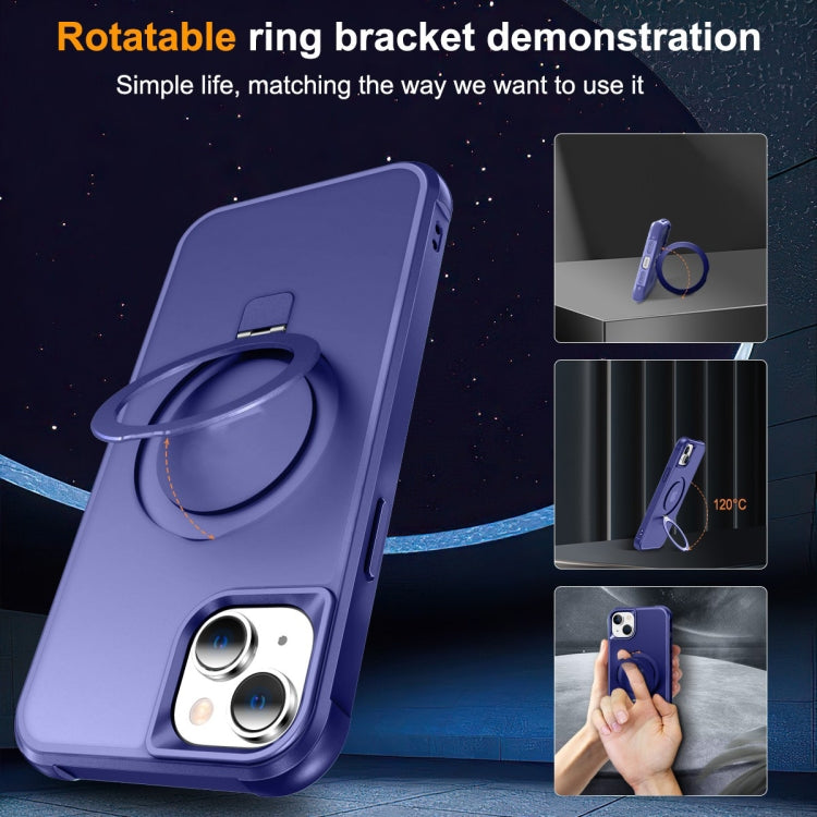 For iPhone 15 MagSafe Magnetic Holder Phone Case(Klein Blue) - iPhone 15 Cases by buy2fix | Online Shopping UK | buy2fix