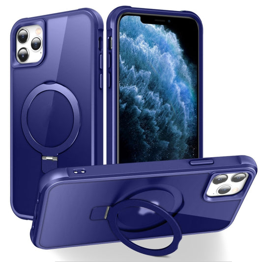 For iPhone 11 Pro Max MagSafe Magnetic Holder Phone Case(Klein Blue) - iPhone 11 Pro Max Cases by buy2fix | Online Shopping UK | buy2fix