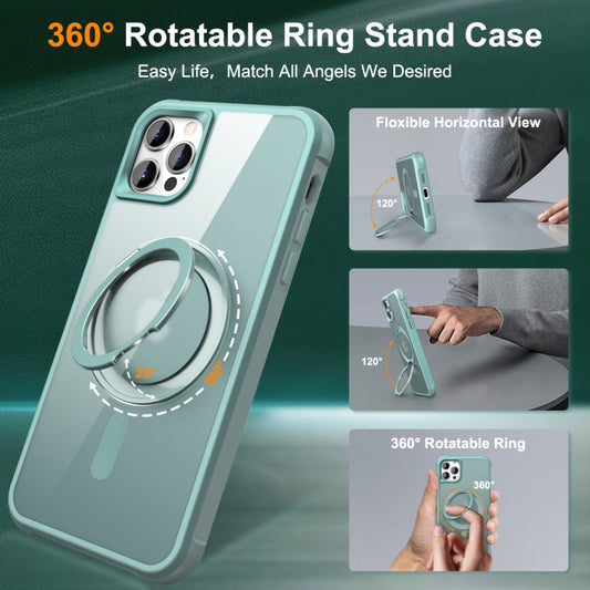 For iPhone 13 Pro Max / 12 Pro Max MagSafe Magnetic Rotating Holder Phone Case(Lake Blue) by buy2fix