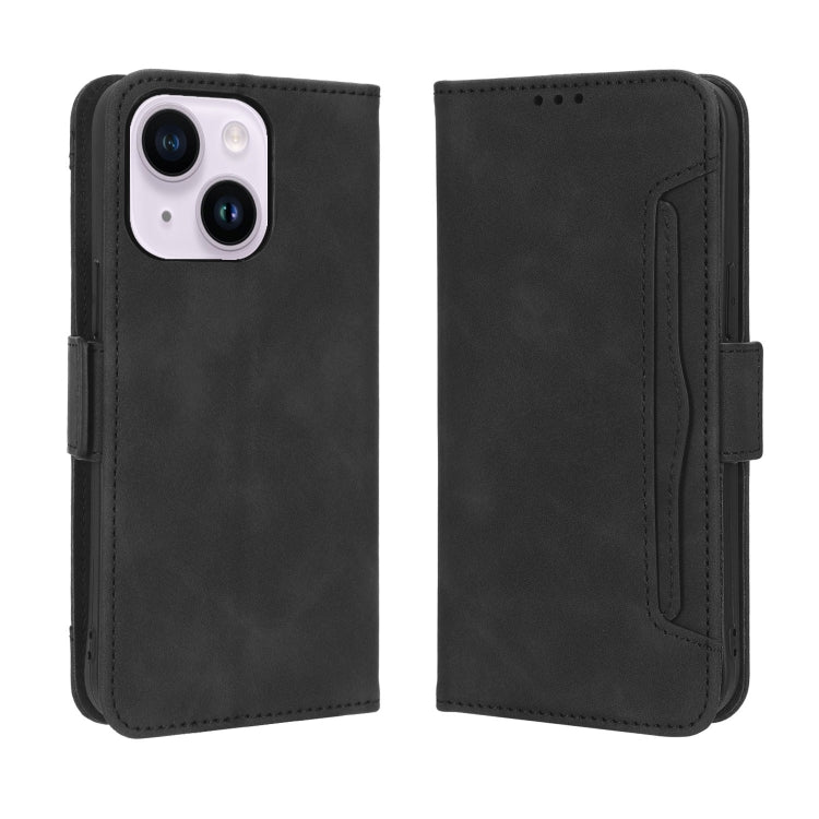 For iPhone 16 Pro Max Skin Feel Calf Texture Card Slots Leather Phone Case(Black) - iPhone 16 Pro Max Cases by buy2fix | Online Shopping UK | buy2fix