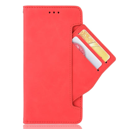For iPhone 16 Plus Skin Feel Calf Texture Card Slots Leather Phone Case(Red) by buy2fix