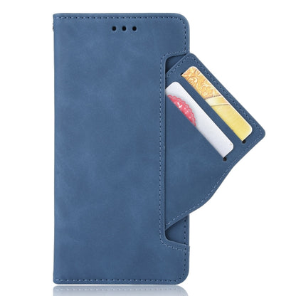 For iPhone 16 Plus Skin Feel Calf Texture Card Slots Leather Phone Case(Blue) by buy2fix