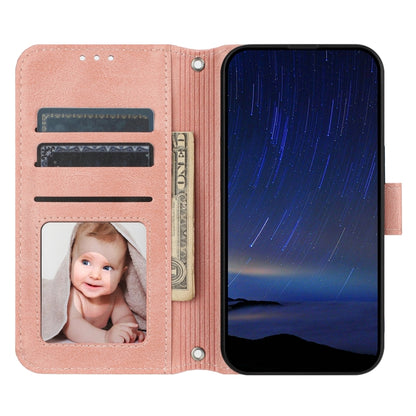 For iPhone 16 Oil Skin Zipper Wallet Leather Phone Case(Pink) by buy2fix