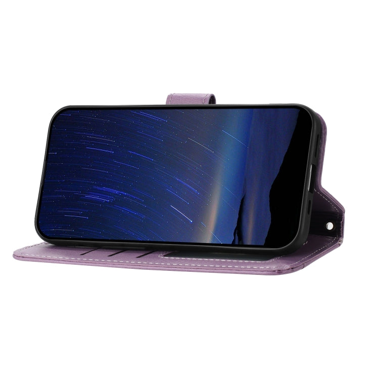 For iPhone 16 Oil Skin Zipper Wallet Leather Phone Case(Purple) by buy2fix