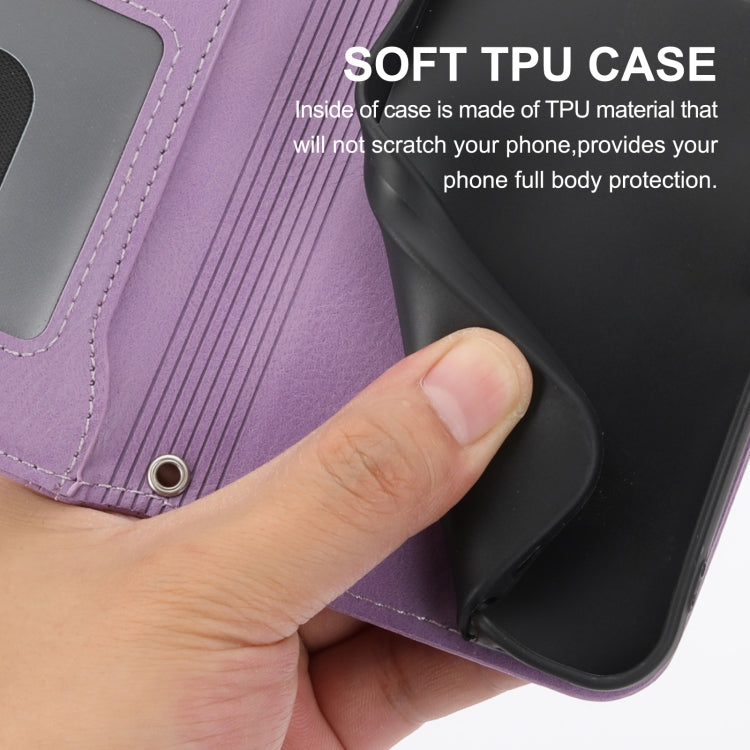 For iPhone 16 Oil Skin Zipper Wallet Leather Phone Case(Purple) by buy2fix