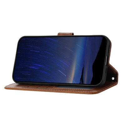 For iPhone 16 Oil Skin Zipper Wallet Leather Phone Case(Brown) by buy2fix