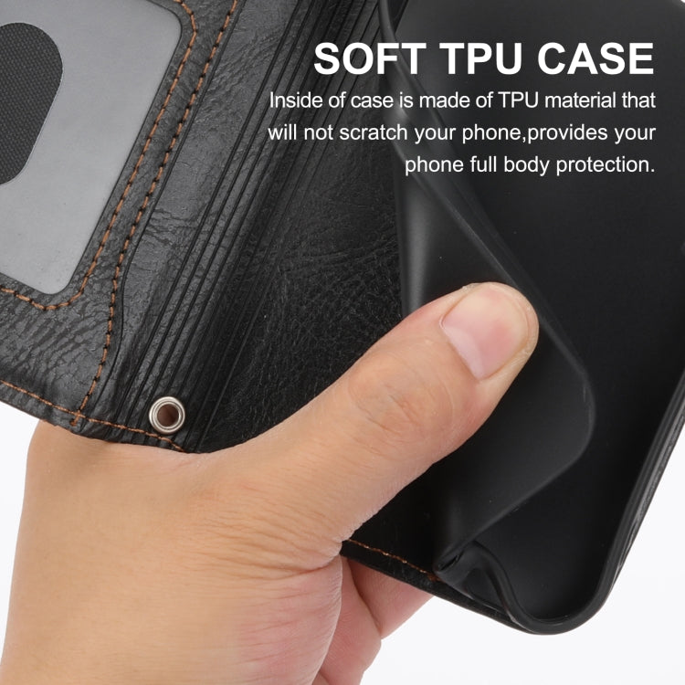 For iPhone 16 Oil Skin Zipper Wallet Leather Phone Case(Black) by buy2fix