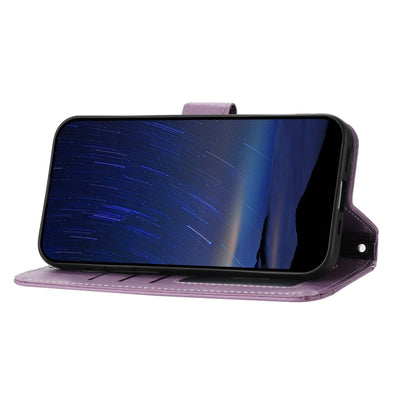 For iPhone 16e Oil Skin Zipper Wallet Leather Phone Case(Purple) by buy2fix