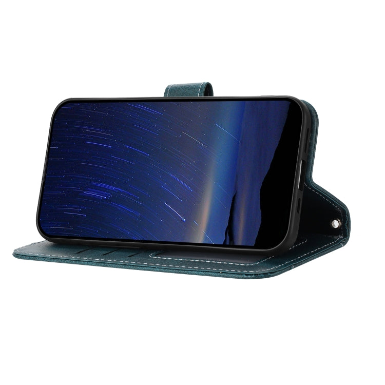 For iPhone 16e Oil Skin Zipper Wallet Leather Phone Case(Blue) by buy2fix