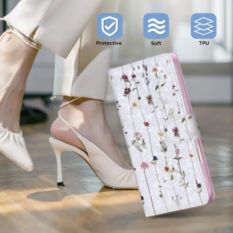 For iPhone 16 Bronzing Painting RFID Leather Case(Dreid Flower World) by buy2fix