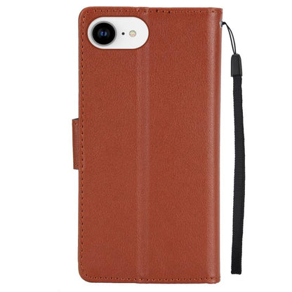 For iPhone 16e 3-Card Slots Multifunctional Leather Phone Case(Brown) - iPhone 16e Cases by buy2fix | Online Shopping UK | buy2fix