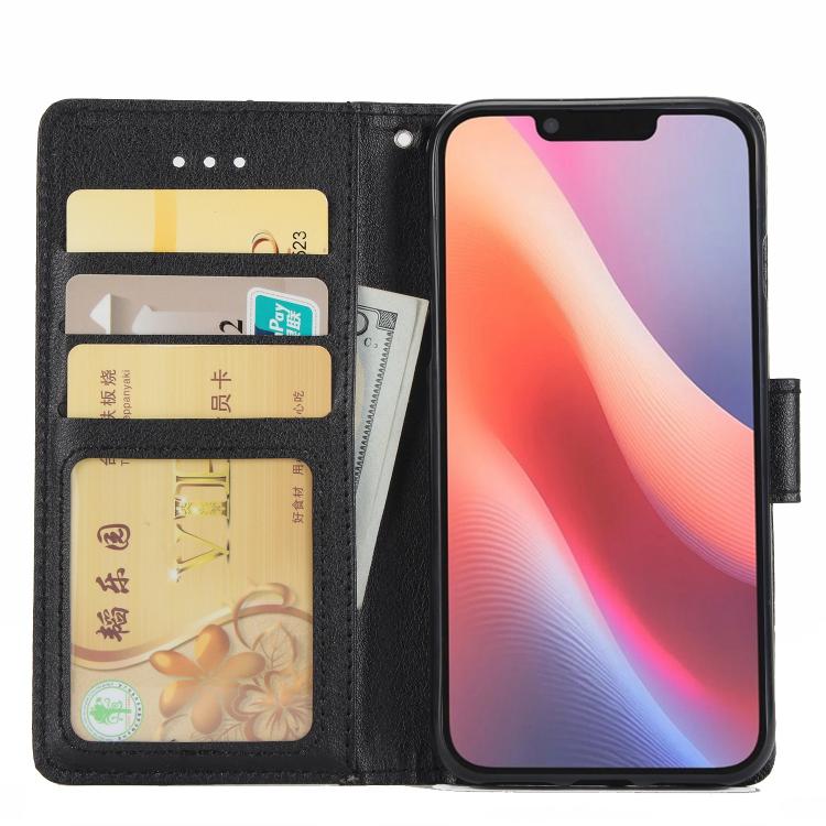For iPhone 16e Multifunctional Horizontal Flip Leather Phone Case with Three Card Slots(Black) - iPhone 16e Cases by buy2fix | Online Shopping UK | buy2fix