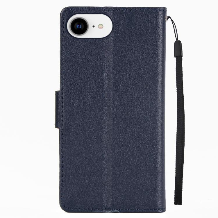For iPhone 16e 3-Card Slots Multifunctional Leather Phone Case(Blue) - iPhone 16e Cases by buy2fix | Online Shopping UK | buy2fix