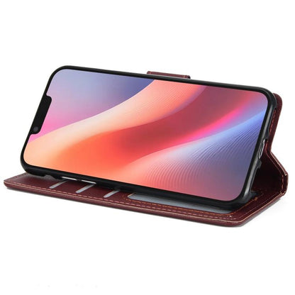 For iPhone 16e 3-Card Slots Multifunctional Leather Phone Case(Wine Red) - iPhone 16e Cases by buy2fix | Online Shopping UK | buy2fix