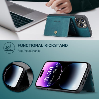 For iPhone 15 Pro JEEHOOD Retro Magnetic Detachable Leather Phone Case(Blue) - iPhone 15 Pro Cases by JEEHOOD | Online Shopping UK | buy2fix