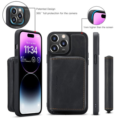 For iPhone 15 Pro JEEHOOD Magnetic Zipper Wallet Leather Phone Case(Black) - iPhone 15 Pro Cases by JEEHOOD | Online Shopping UK | buy2fix