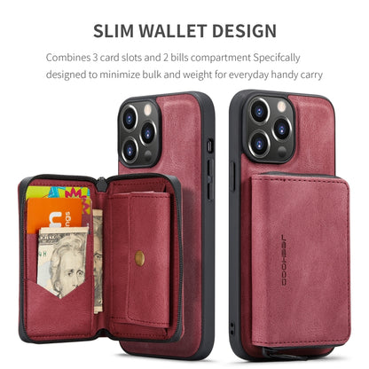 For iPhone 15 Pro JEEHOOD Magnetic Zipper Wallet Leather Phone Case(Red) - iPhone 15 Pro Cases by JEEHOOD | Online Shopping UK | buy2fix