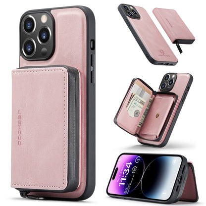 For iPhone 15 Pro JEEHOOD Magnetic Zipper Wallet Leather Phone Case(Pink) - iPhone 15 Pro Cases by JEEHOOD | Online Shopping UK | buy2fix