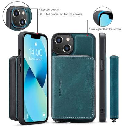 For iPhone 15 Plus JEEHOOD Magnetic Zipper Wallet Leather Phone Case(Blue) - iPhone 15 Plus Cases by JEEHOOD | Online Shopping UK | buy2fix