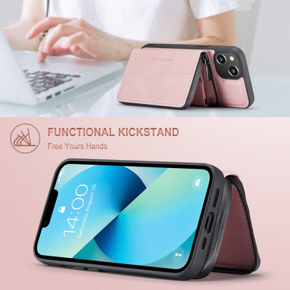 For iPhone 15 Plus JEEHOOD Magnetic Zipper Wallet Leather Phone Case(Pink) - iPhone 15 Plus Cases by JEEHOOD | Online Shopping UK | buy2fix