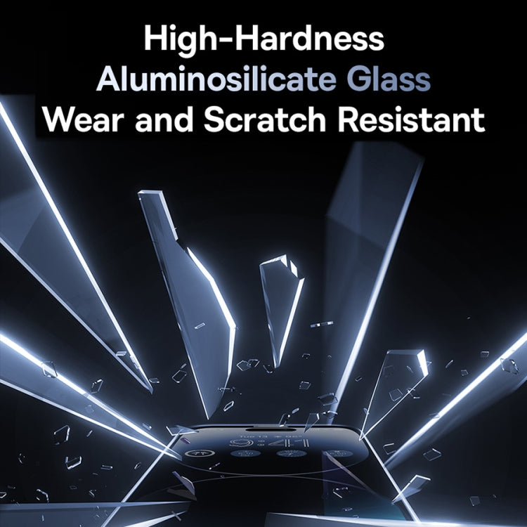 For iPhone 15 Baseus Sapphire Series Dustproof Peep-proof Tempered Glass Film - iPhone 15 Tempered Glass by Baseus | Online Shopping UK | buy2fix