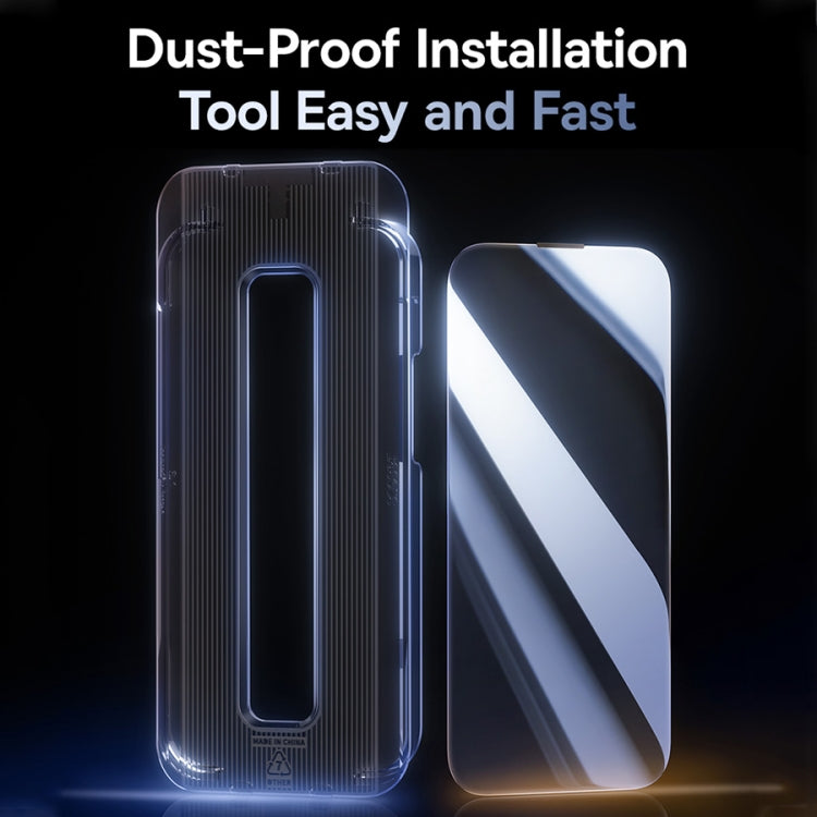 For iPhone 15 Baseus Sapphire Series Dustproof Peep-proof Tempered Glass Film - iPhone 15 Tempered Glass by Baseus | Online Shopping UK | buy2fix