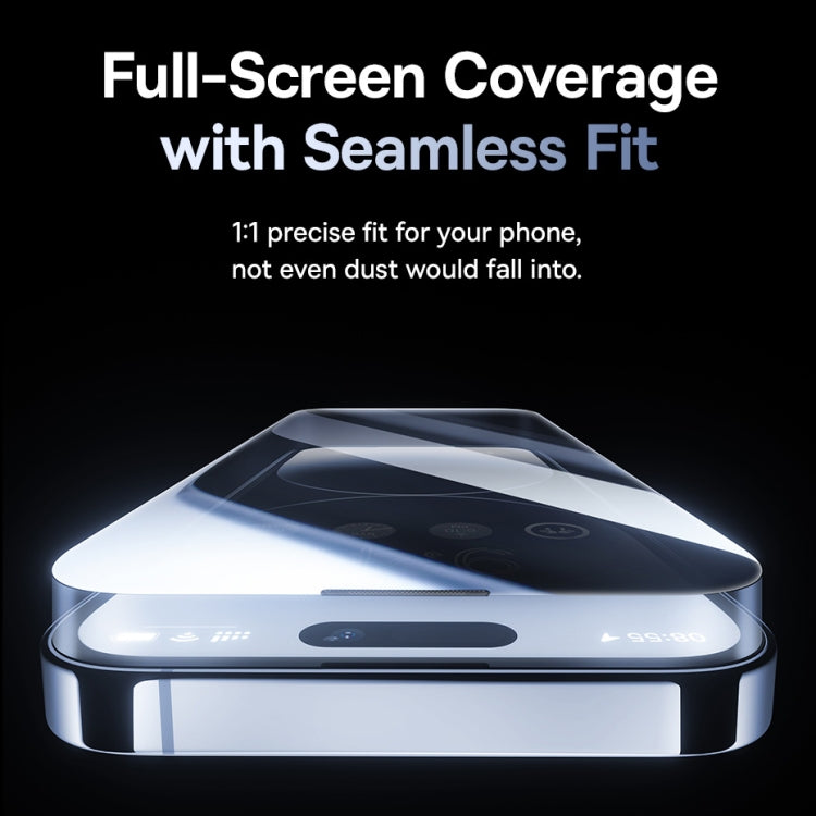For iPhone 15 Baseus Sapphire Series Dustproof Peep-proof Tempered Glass Film - iPhone 15 Tempered Glass by Baseus | Online Shopping UK | buy2fix