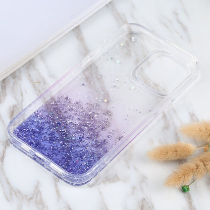 For iPhone 15 Pro DFANS DESIGN Golden Diamond TPU+PC Phone Case(Purple) - iPhone 15 Pro Cases by DFANS DESIGN | Online Shopping UK | buy2fix