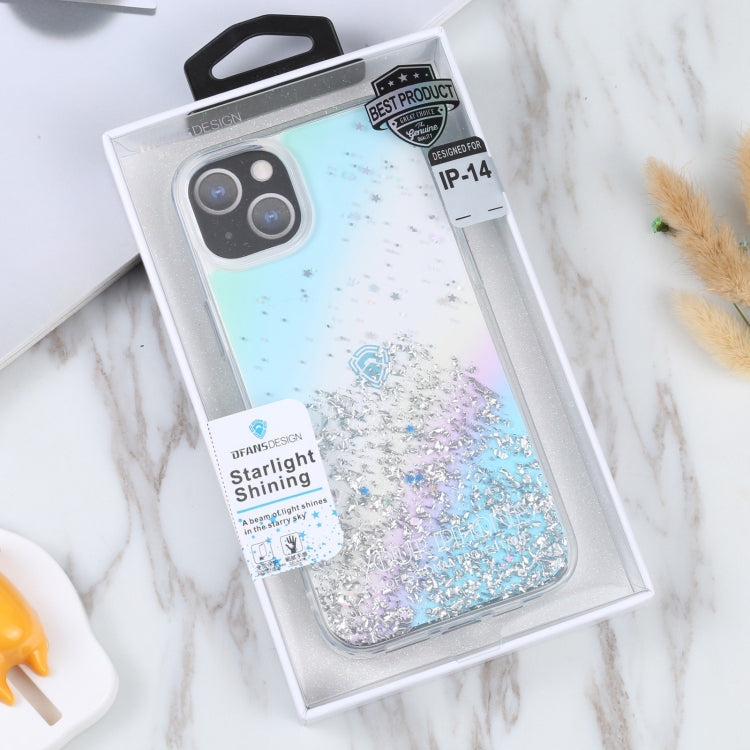 For iPhone 15 DFANS DESIGN Golden Diamond TPU+PC Phone Case(Blue) - iPhone 15 Cases by DFANS DESIGN | Online Shopping UK | buy2fix