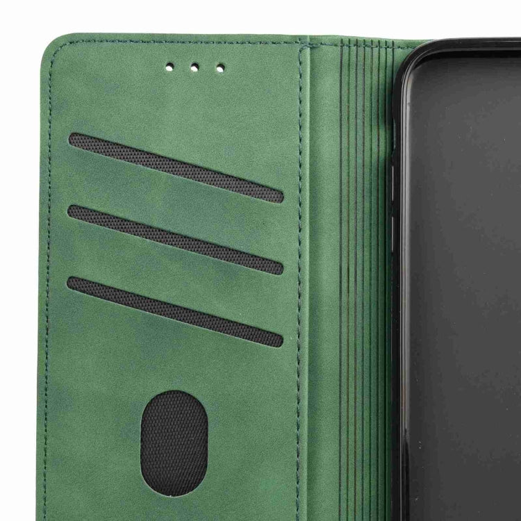 For iPhone 16 Plus Skin Feel Splicing Leather Phone Case(Green) - iPhone 16 Plus Cases by buy2fix | Online Shopping UK | buy2fix