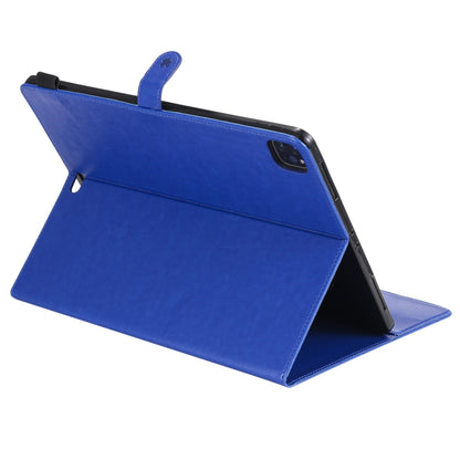 For iPad Pro 12.9 (2020) & (2018) Cat Bee Embossing Pattern Horizontal Flip Leather Tablet Case with Holder & Card Slots & Wallet & Pen Slot(Blue) - iPad Pro 12.9 (2020) Cases by buy2fix | Online Shopping UK | buy2fix