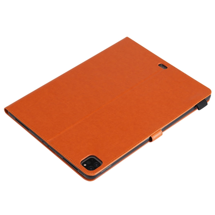 For iPad Pro 12.9 (2020) & (2018) Cat Bee Embossing Pattern Horizontal Flip Leather Tablet Case with Holder & Card Slots & Wallet & Pen Slot(Orange) - iPad Pro 12.9 (2020) Cases by buy2fix | Online Shopping UK | buy2fix