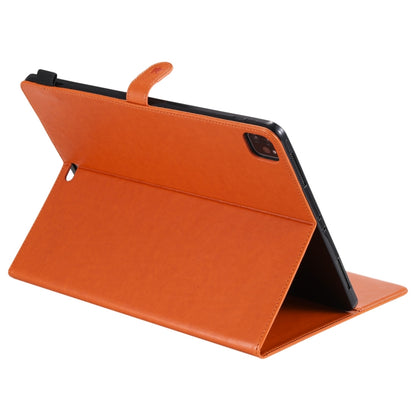 For iPad Pro 12.9 (2020) & (2018) Cat Bee Embossing Pattern Horizontal Flip Leather Tablet Case with Holder & Card Slots & Wallet & Pen Slot(Orange) - iPad Pro 12.9 (2020) Cases by buy2fix | Online Shopping UK | buy2fix
