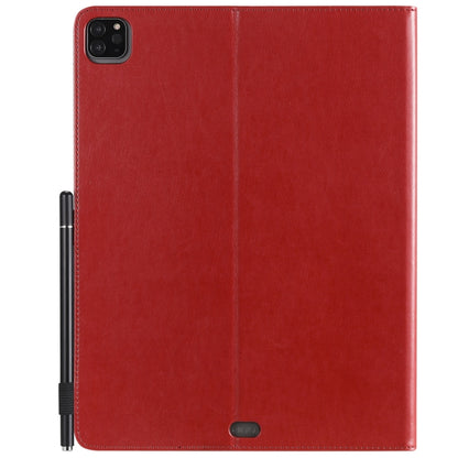 For iPad Pro 12.9 (2020) & (2018) Cat Bee Embossing Pattern Horizontal Flip Leather Tablet Case with Holder & Card Slots & Wallet & Pen Slot(Red) - iPad Pro 12.9 (2020) Cases by buy2fix | Online Shopping UK | buy2fix