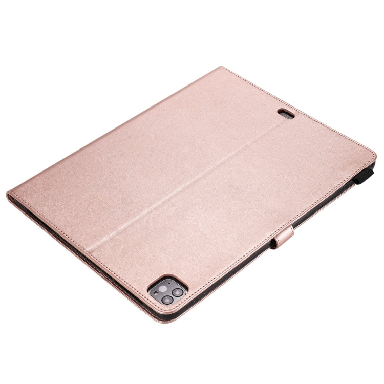 For iPad Pro 12.9 (2020) & (2018) Cat Bee Embossing Pattern Horizontal Flip Leather Tablet Case with Holder & Card Slots & Wallet & Pen Slot(Rose Gold) - iPad Pro 12.9 (2020) Cases by buy2fix | Online Shopping UK | buy2fix