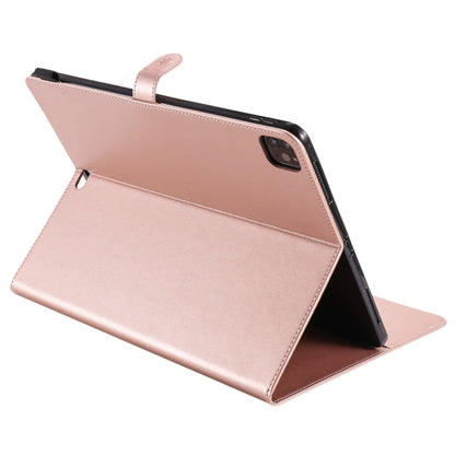 For iPad Pro 12.9 (2020) & (2018) Cat Bee Embossing Pattern Horizontal Flip Leather Tablet Case with Holder & Card Slots & Wallet & Pen Slot(Rose Gold) - iPad Pro 12.9 (2020) Cases by buy2fix | Online Shopping UK | buy2fix