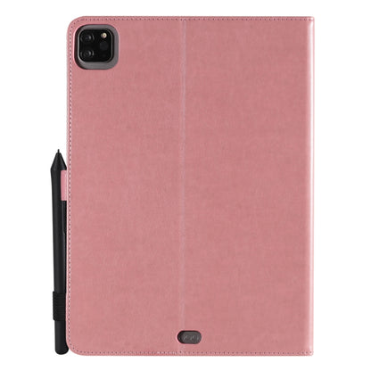 For iPad Pro 11 (2020) & (2018) Cat Bee Embossing Pattern Horizontal Flip Leather Tablet Case with Holder & Card Slots & Wallet & Pen Slot & Wake-up / Sleep Function(Pink) - iPad Pro 11 (2020) Cases by buy2fix | Online Shopping UK | buy2fix